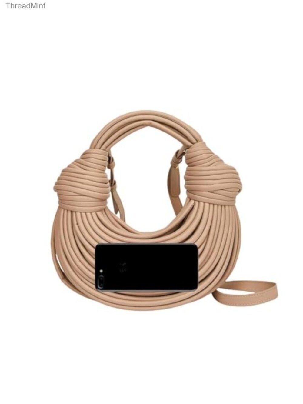 Hand-Woven Bread Women's Clutch Top Handle Satchel Shoulder Crossbody Creative